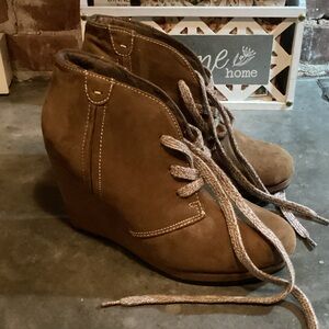 Brown Wedge Ankle Boots
